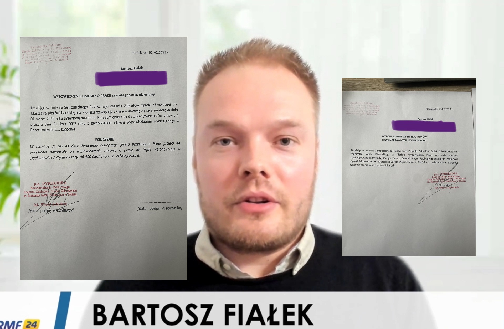 Szpital zwalnia z pracy wielkiego celebrytę covidowego Bartosza Fiałka.